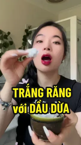 Răng trắng, tóc dài nhanh với dầu dừa nguyên chất #happipham #dauduanguyenchat #trangrang #tiplamdep #goclamdep 