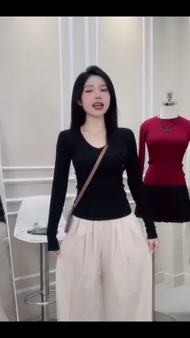 Áo thun dài tay cổ tym #tiktokindia #aothun#lenxuhuongtiktok #anhlamshop #thoitrangnu 