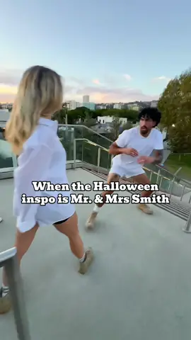 Whose your daddy? 👀🖤 Honestly yall, not too shabby for our first choreographed fight scene 😜 @Martin Gelbspan   #halloweeninspo #halloweencostume #mrandmrssmith #fightscene #couples #relationships #husbandwife  