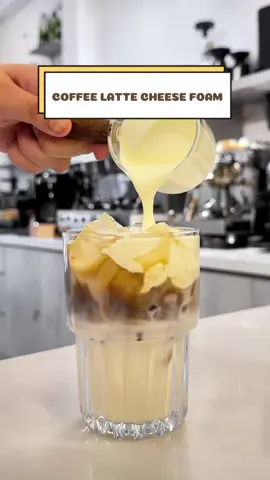 Coffee latte cheese foam☕️🧊🥛 #LibertyAcademy #uongcungtiktok #douongngon#doionk #LearnOnTikTok #dayphache #barista #Recipe #coffee #coffeelatte #caphe #cafe #latte #cheesefoam #cheese 