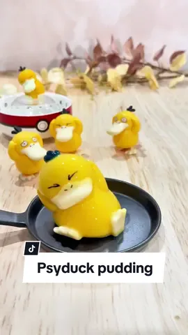 This Psyduck mango pudding is so easy to make and brings to life one of the anime’s ditziest Pokemon. It’s jiggliness really made it seem confused which I found very amusing 😋 #psyduck #pokemon #pudding #dessert #ポケモン #コダック #dessert #aptchallenge 
