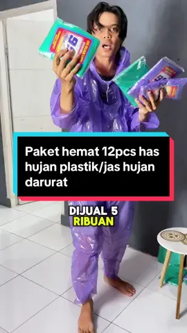 12pcs jas hujan plastik cuma 50 ribu cocok buat paket usaha  #WIBGAJIAN #jashujan #jashujanplastik #jashujandarurat 