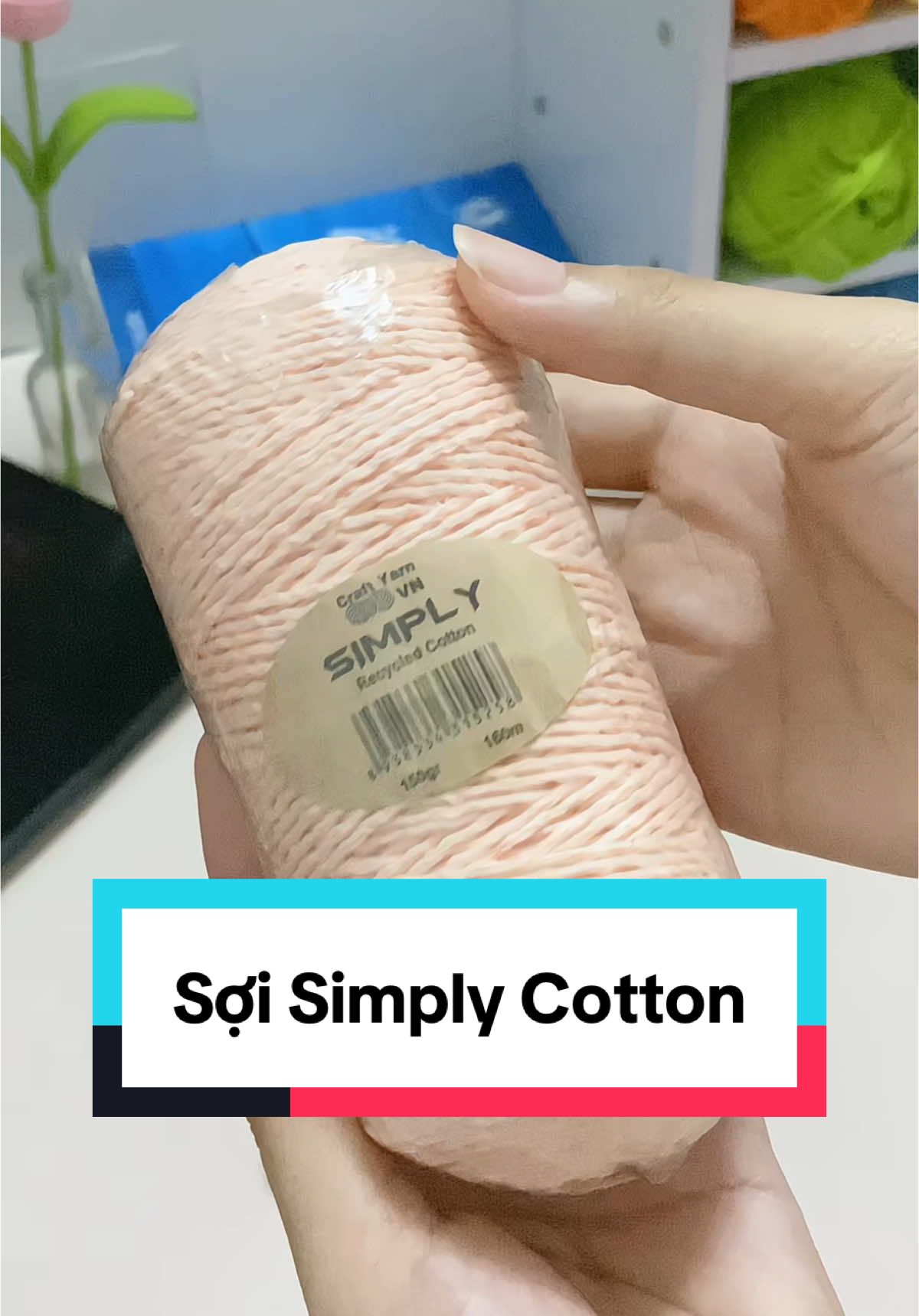 Sợi Simply Cotton: Móc túi xách, nón,...sợi cứng cáp, chắn chắn, tự nhiên #len #móclen #moclenhandmade 