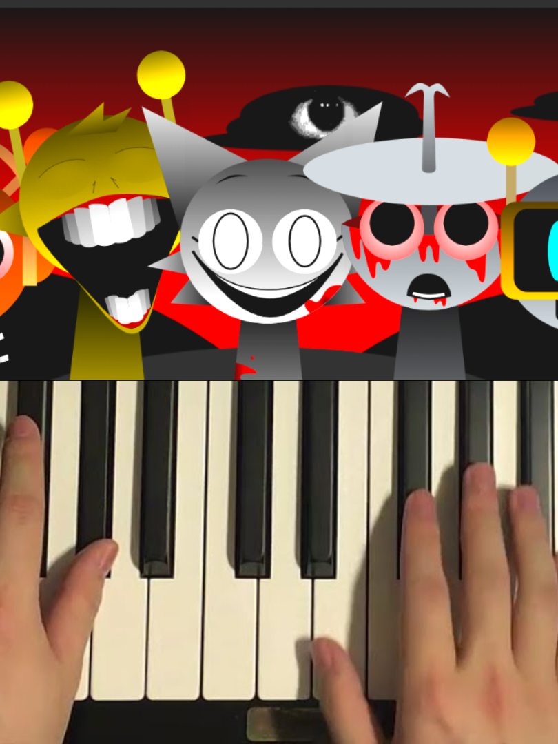 How To Play - Incredibox Sprunki Horror Theme (Piano Tutorial Lesson)