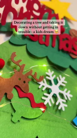 They love this! They can play alone or with family. These sell out quickly! #christmas #christmastree #kids #toddlers #christmastreeforkids #feltchristmastree #under10dollars #christmasonabudget #trending #merrychristmas  #MomsofTikTok #TikTokShop #tiktokshopblackfriday #tiktokshopcybermonday 