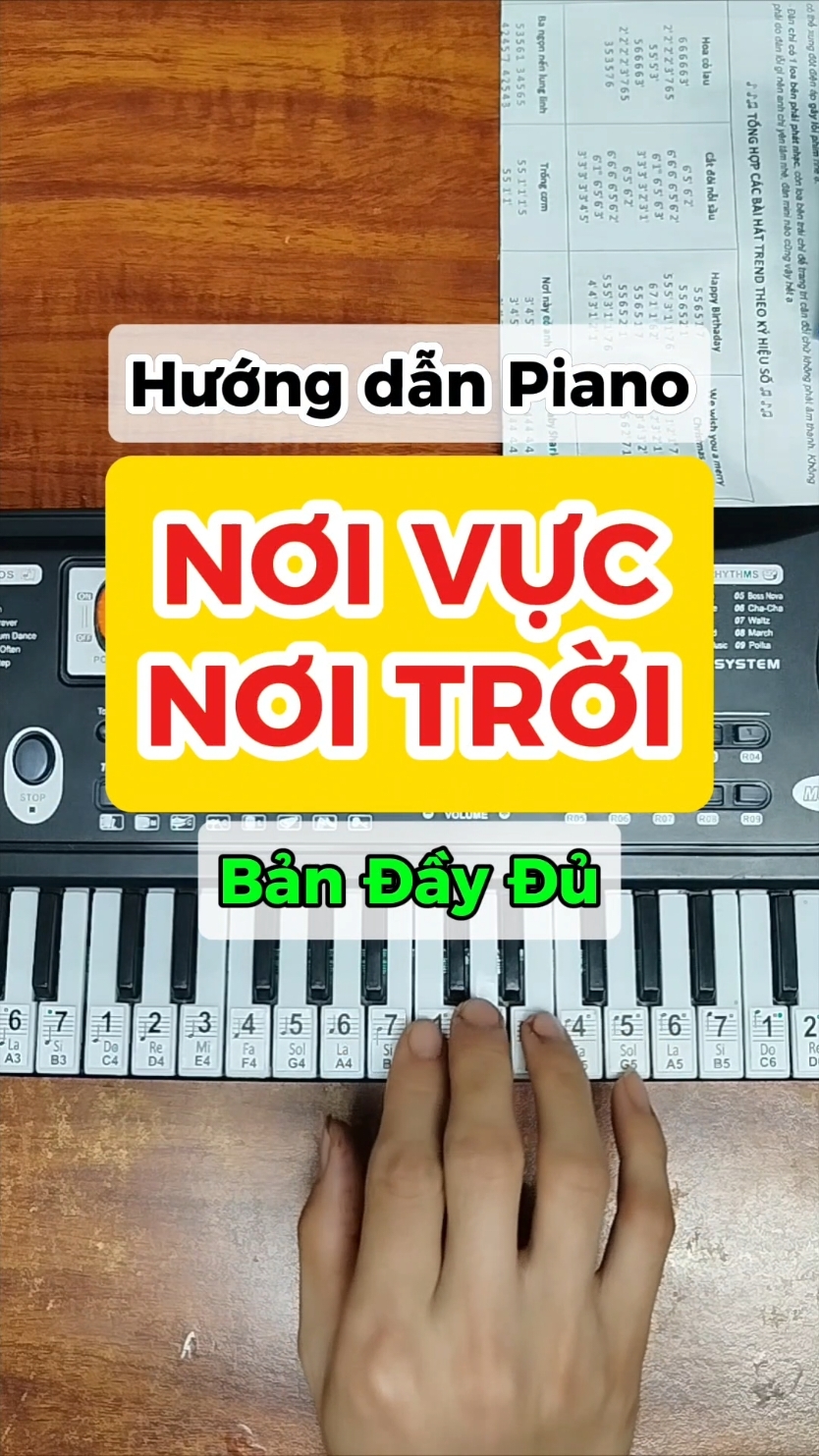 Trả lời @bao_anhyew Tab số và nốt Nơi vực nơi trời Full Piano Hướng dẫn đơn giản. #noitroinoivuc #huongdanpiano #pianocover #danpiano #shopcanhen @Đồ chơi trí tuệ - shop Cánh Én 