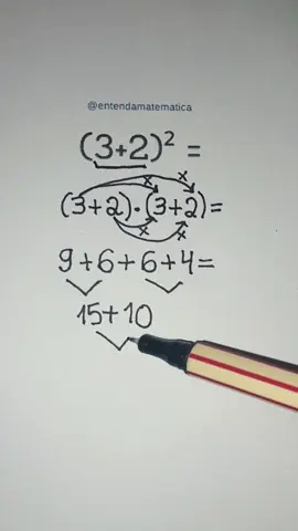 (3+2)²= #matematica  #agoravocêsabe  #mathematik  #enem  #studygram 