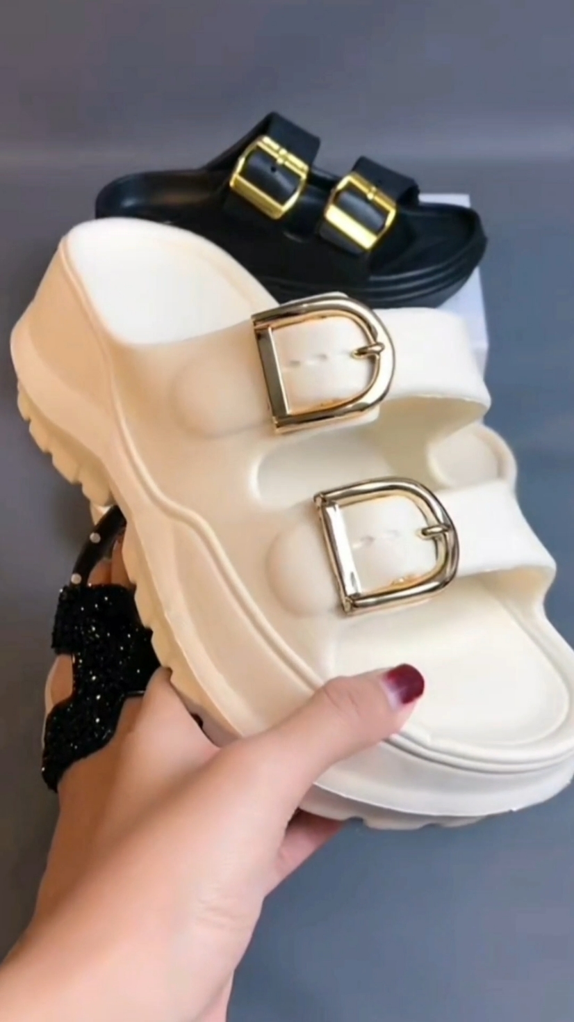 UMINIY Sandal Wanita Kekinian Tinggi Sandal Fuji Wanita Wedges Korea Sandal Jelly Wanita #sandalwanita #sandal #sandalwedges #belilokal #fypシ゚viral #fypdonggggggg 