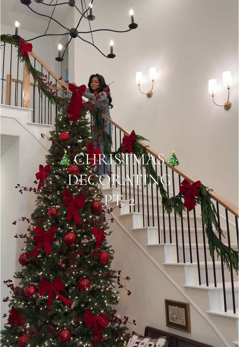 Transforming my home into a Christmas wonderland pt.2🤶🏽✨ Decorate for christmas with me #christmasdecor #holidaydecor #christmasdecorating #holidaydecorating #christmasdecor2024