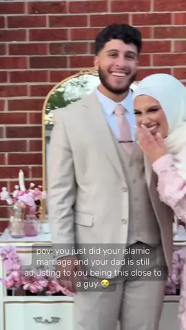 still feels weird that i can hug a guy by my dad 😭😭😭 #engagement #dadsoftiktok #islamicmarriage 