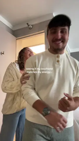 Safe to say he passed the test. #relationships #couplestiktok #seeingifmyboyfriendwillmatchmyenergy #trends #Lifestyle #suprisingmyboyfriend 
