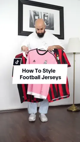 How to style Football Jerseys . Look 1, 2 or 3?  . . #howtostyle #outfitinspiration #blokecore #streetwear #fashioninspo #mensfashion #footballjersey  . . how to style, fashion inspo, tipps, fashion, adidas samba, soccer jersey, baggy outfits, streetwear inspo, baggy jeans, ootd, football jersey, outfit ideas, ac milan, Juventus Turin