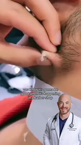 Dr. Dustin Portela Analyzes Pimple Pop Clip at the barbershop. #4you #satisfyingvideo #pimple #blackhead #usa_tiktok #tiktokviral #skinecare #4upage #fypシ゚ #fyp #dúo 