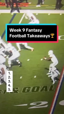 Week 9 Fantasy Football Takeaways🏆#nfl #fantasyfootball #football #fantasyfootballtips 