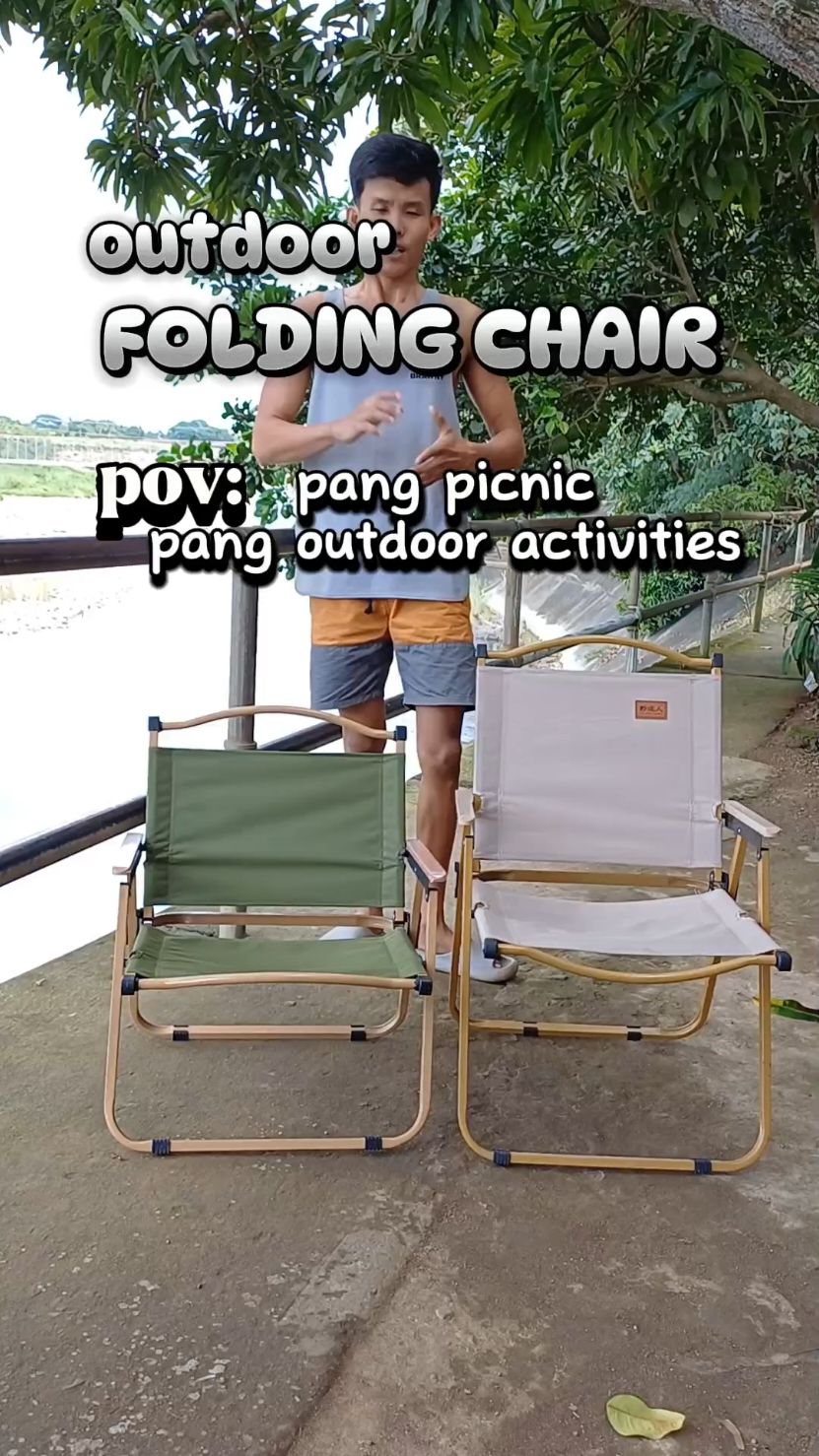 FOLDING CHAIR pang PICNIC pang CAMPING pang OUTDOOR. kahit nasa BAHAY KA LANG pwedeng pwede. matibay up to 200kg weight capacity kaya. komportable talaga gamitin. #FOLDINGCHAIR #CAMPINGCHAIR #chair #comfortable #affordable #fyp #picnicchair 