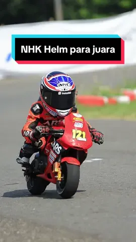 NHK GP-R Tech Race Kids Fawwaz memiliki spesifikasi yang sama dengan para pembalap Moto 3 & Moto 2 @Fawwaz Al Faizi @NHK Helmet Fansclub 