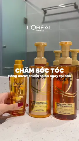 Chăm sóc tóc bóng mượt chuẩn salon ngay tại nhà với bộ 3 sản phẩm của L'Oréal Paris ✨️ #lorealparis_vn #reviewlamdep #goclamdep #muataitiktokshop #haircare #daugoi #dauxa #chamsoctoc 