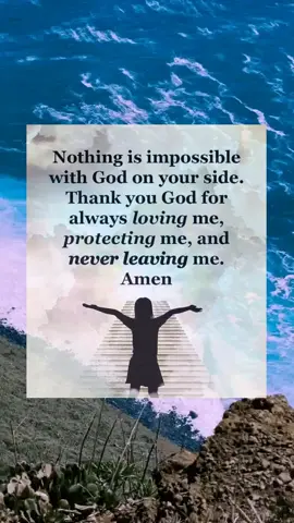 N o t h i n g  i s  i m p o s s i b l e  w i t h g o d  o n  y o u r  s i d e .  ...#pray#jesus#blessings#jesuloveyou💖😇🙏🏼#fyp#foryоu
