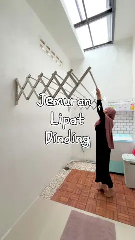 solusi jemur pakaian buat yg punya space terbatas, pakai jemuran lipat dinding aja, bahan stainless steel anti karat, kuat dan kokoh, muat banyak pakaian #jemuranlipatdinding #jemuranbaju #jemuranlipat 