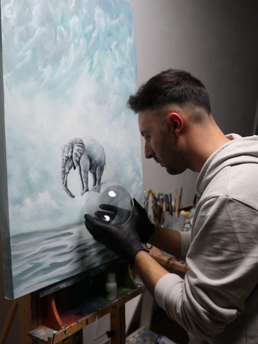 Everything is Possible 🐘 What do you think of this new painting? #art #myart #viral 