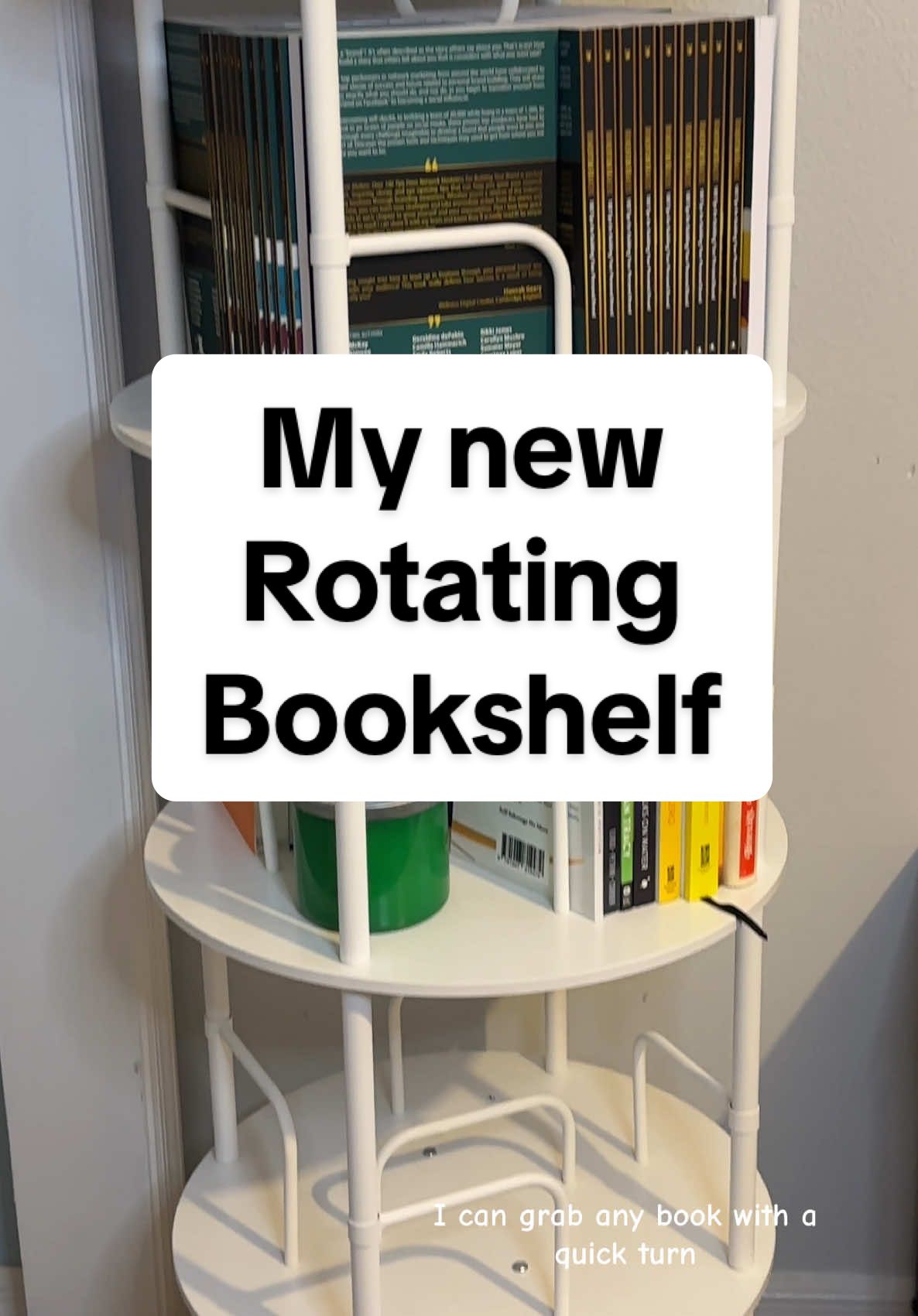 Upgrade your space with the Flycity Rotating Bookshelf—stylish, space-saving, and holds 100+ books with a smooth 360° spin! #tiktokshopblackfriday #tiktokshopcybermonday #blackfriday #spotlightfinds #spotlight #christmasgiftideas #tiktokshopholidayhaul #bookshelf #rotatingbookshelf #booklover #booklovers #homedecor #storagesolutions #bookstorage #uniquegiftideas #gifted #organizationhacks 