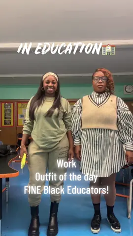 Who said you can’t come to work and keep things, fun, sexy, and classy. Nothing like doing dress up with my favorite Teacher girlfriend. #fyrシ #educationfashion  #dressup #OOTD #bronxgirls #viraltiktok #brownskingirl #lovetheskinyourein #blackbeauty 