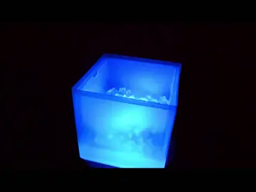 Balde de Gelo Bebidas com Led Quadrado de Duas Camadas