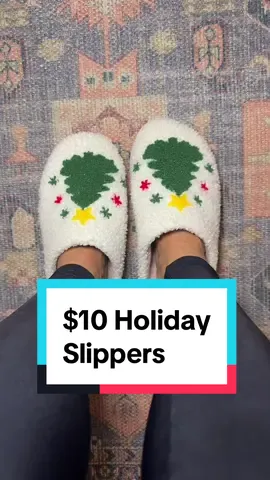 Cant beleive these are only $10!! #FallDealsForYou #TikTokShopBlackFriday #TikTokShopCyberMonday #TiktokShopHolidayHaul #merrychristmas #christmasslippers #slippers 