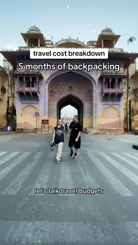 5 month backpacking trip budget breakdown #traveltok #indiatravel #costbreakdown #travelbudget