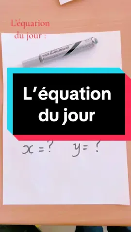 L’équation du jour. #math #friaacademy #prof #equation #tiktokfrance #defi #france #lycee 