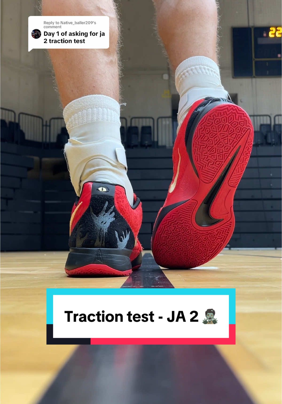 Replying to @Native_baller209 Which shoe next? 🧟‍♂️ @Kickz  #basketballshoes #nikeja2 #ja2 #jamorant #tractiontest 