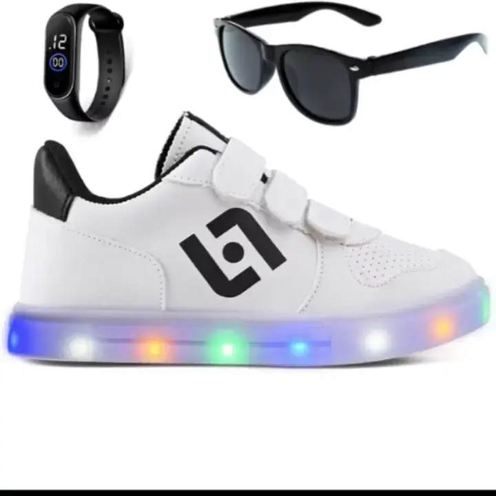 Tênis infantil de LED+ óculos + relógio  R$ 59,90 link nos comentários 👍  https://s.shopee.com.br/1VhihtZoLQ