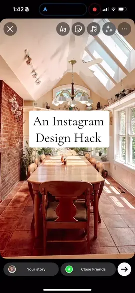 This sunny dining space is about to get a glow up 💫 Have you tried this little IG hack?  Take photo of the space you want to try out an item in.  Then screen grab the item from your online cart, open IG stories, and try this hack!  All of these chandeliers are from @vakkerlight  (not an ad, I just liked the lights) #ighack #homedecor #tryitout #helpmepick #diningroom #chandelier 