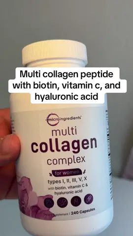 Love this multi collagen complex from microingredients!  On sale right now with free shipping, this is the perfect time to try them! 5 types of collagen along with biotin, hyaluronic acid, and vitamin c! Amazing product at the lowest price ever! Grab it now before the sale ends! #microingredients #multicollagen #multicollagenpeptides #collagenpeptides #multicollagencomplex #tiktokshopblackfriday #tiktokshopcybermonday #ttstakeover 