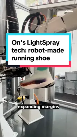 From the marathon to Wall Street.👟📈 These marathon-winning shoes from On are created with a robotic arm using LightSpray tech. They cut emissions, reduce costs, and feel just like socks. #on #shoes #sneakers #Running #marathon #wallstreet #nyse #technology #business #news 