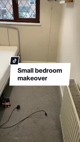 Small bedroom makeover ✨🙌🏻 #bedroommakeover #bedroomdecor #smallbedroom #bedroomideas 
