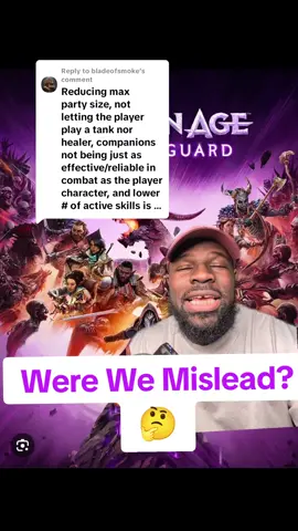 Replying to @bladeofsmoke Was Dragon Age Veilguard going to be a multiplayer game at some point? Either way, good move on them making a solid complete single player experience instead of trying to ride that live service wave. #DragonageVeilguard 