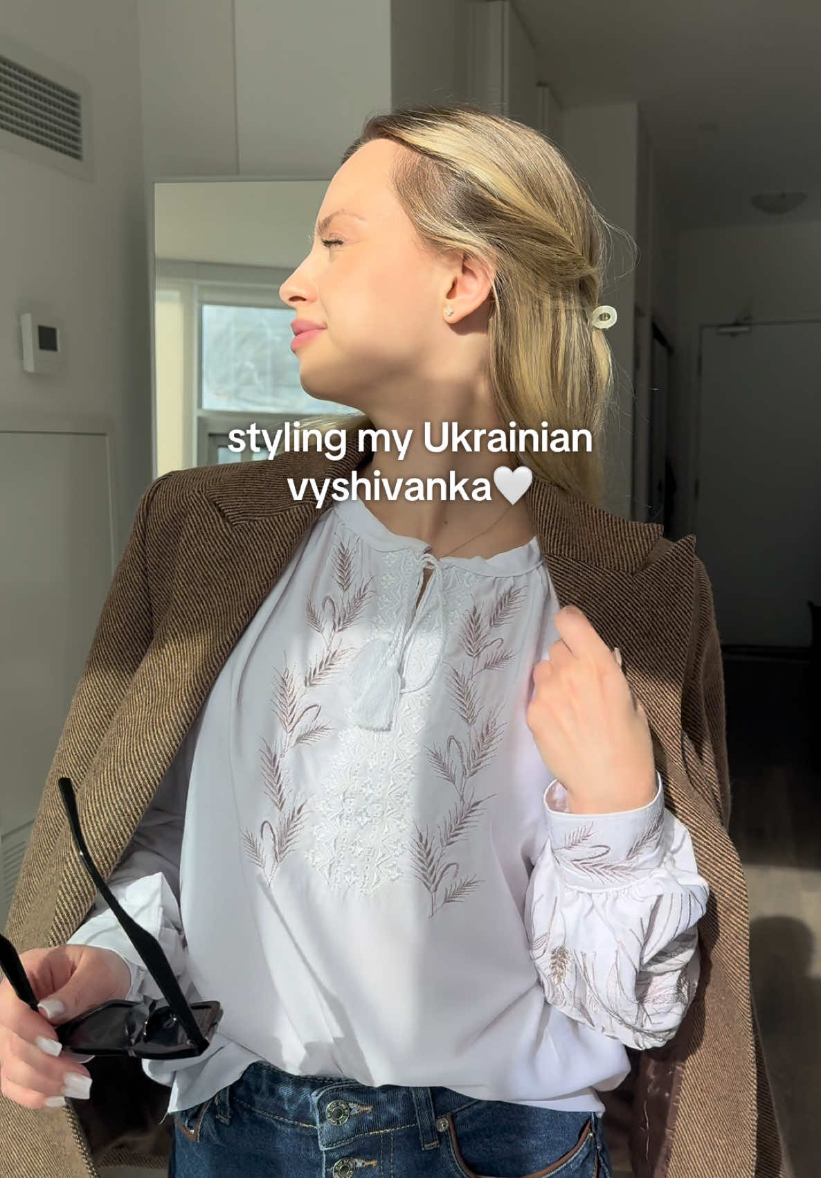 loving my ukrainian designers🇺🇦🤍 #fyp #goviral #grwm #casualoutfits #outfit #fall2024 #fashion #ukraine #ukrainiangirl 