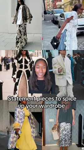Statement pieces linked in bio #fashiontok #statementpiece #statementfashion #blackgirlfashion #blackfashionblogger #uniqueoutfits #greenscreen 