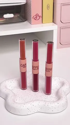 Cobalah lipstik 2-in-1 ini🛍️#fyp #Lipstik #makeup #2in1 #pink #Cappuvinilipstick #share 