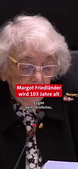 Margot Friedländer wird heute 103 Jahre alt. Eine außergewöhnlich beeindruckende Frau. Zu ihrem Geburtstag wünsche ich ihr alles erdenkliche Gute. Euch möchte ich die Worte ans Herz legen, die sie 2022 im Europäischen Parlament sprach: Wir sind alle Menschen!