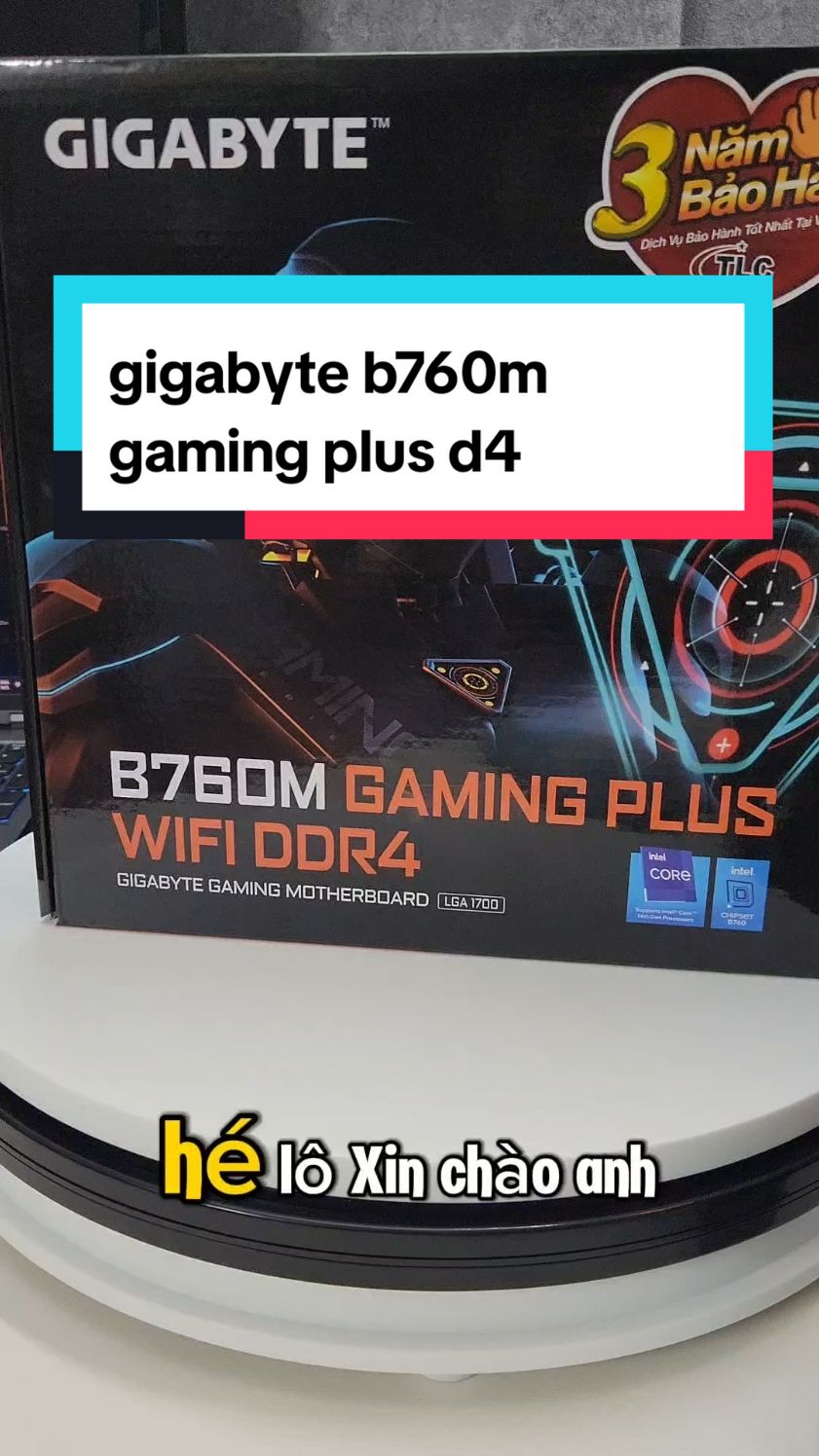 gigabyte b760m gaming plus wifi 4 . đẹp . ngầu. nhưng chỉ nên lắp i5 12400f 13400f #buildpctrang #maytinhnguyenanh #nguyenanhpc #b760m #gigabyte 