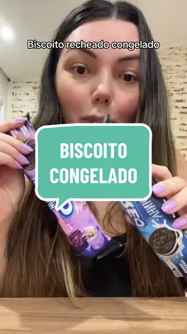 Biscoito recheado congelado. Só experientem. Waffer tbm fica incrível . #comida #food #biscoito #dica #fome #doce #sobremesa #leite #foryou #fyp 