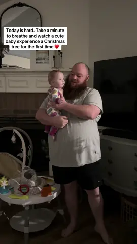 Today is hard. Take a minute to breathe and watch a cute baby experience a Christmas tree for the first time ♥️🌲