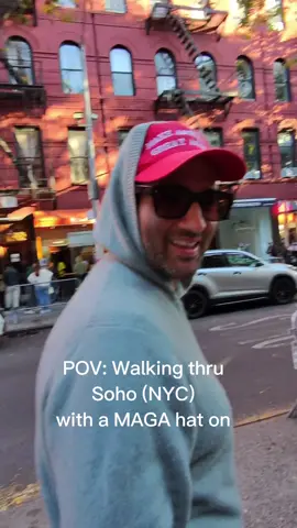 POV: walking around NYC with a MAGA hat on. 10/10 do not recommend. 