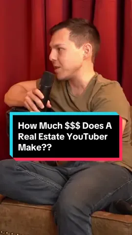 How Much $$$ Does A Real Estate YouTuber Make?? #realestate #youtubechannel #moneytok 