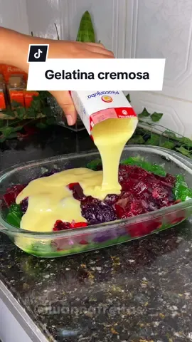 Gelatina cremosa 😋 #receitas #sobremesa #doce #gelatinacremosa #forpage 