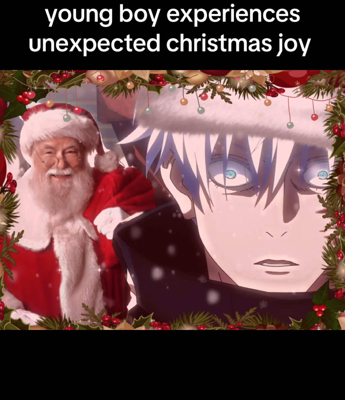 my heart is so warm and hard right now ❤️🎄 #jujutsukaisen #christmas #christmascountdown #gojo #satorugojo #santa #gojochristmas 