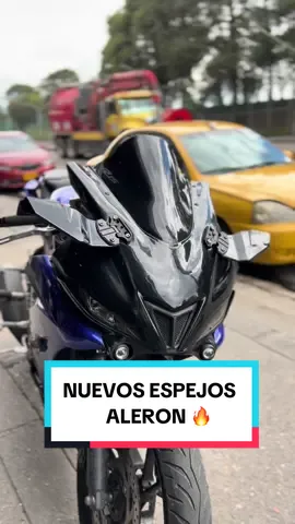 Nuevos espejos aleron abatibles💯🔥 Disponible en color hidrografia carbono y negro brillante🔥 Visítanos 🏁 Calle 63 #103A 32 📍 Virtualed la juguetería para tu moto🏍️💯   #motos #moteros #lujos #accesorios #mirror #espejos #aleron #espejosaleron #nice #nuevo #yamaha #r15v3 #yamahar15v3 