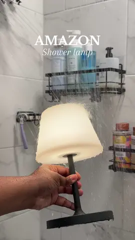 OBSESSED w/ this dimmable waterproof  shower lamp🤭🤭 linked on my amazon storefront #foryoupage #lamp #showertok #apartmenttherapy #showertiktok 
